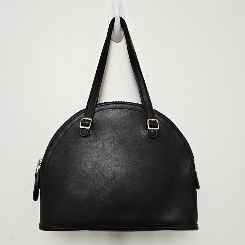 Coach Vintage 90's Black Mini Leather Dome Bag Style 1950